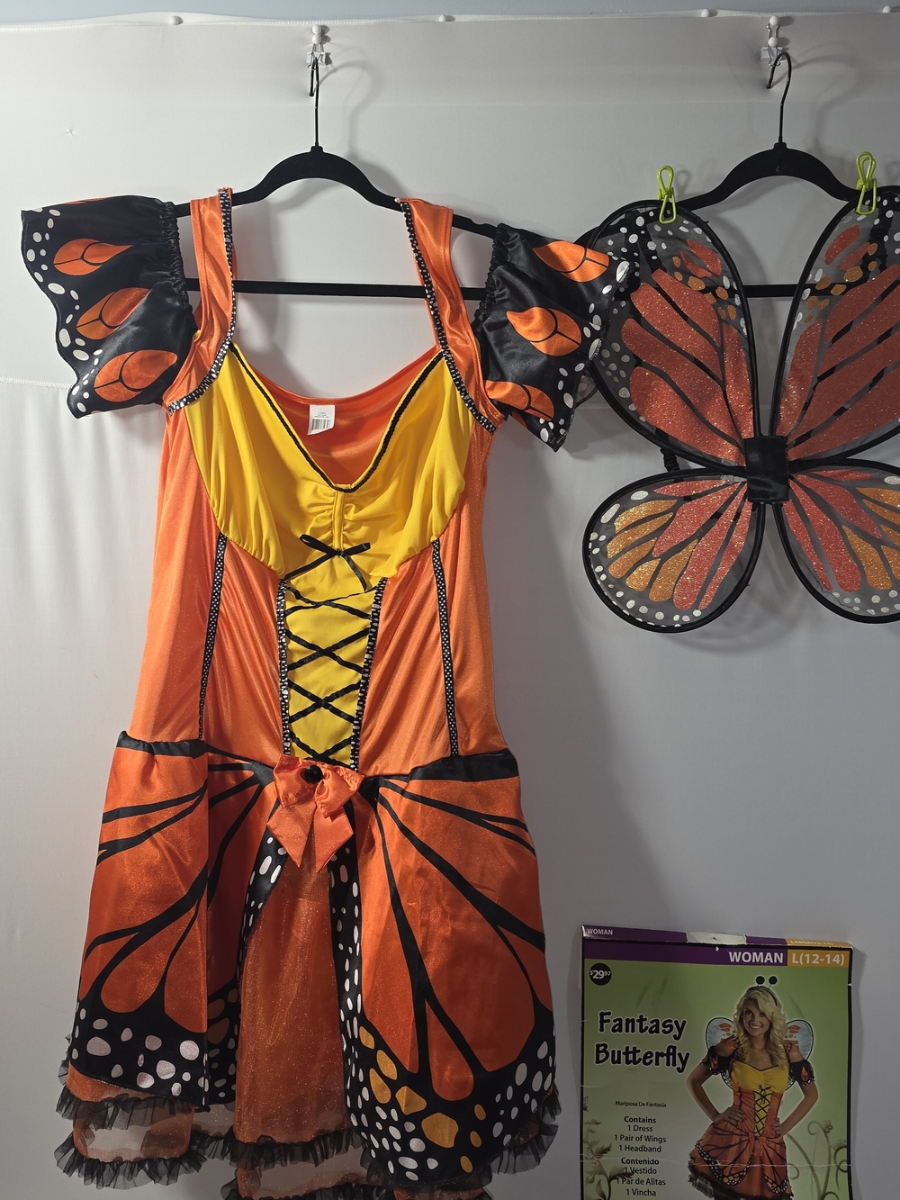 WOMEN'S Celebrate It Fantasy Butterfly Costume - Orange & Yellow - Picture 2 of 12